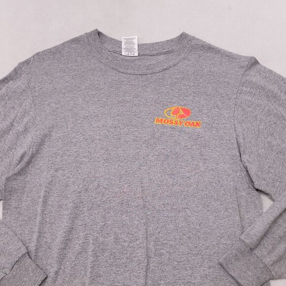 Jerzees Long Sleeve Pullover Casual T-Shirt Adult Mens Size Medium M Gray - Picture 1 of 11